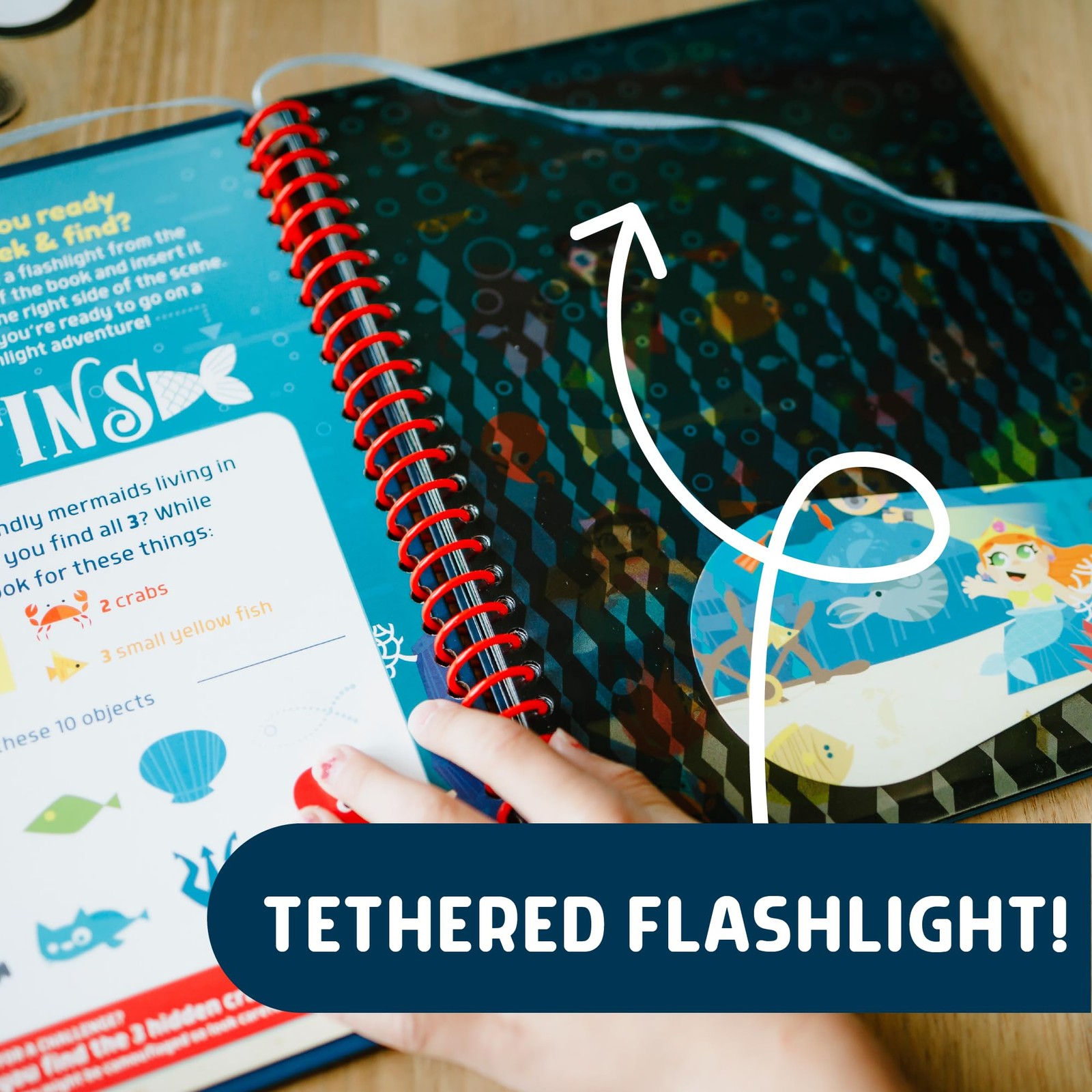 Seek & Find Flashlight Activity Book Medium, Multicolor