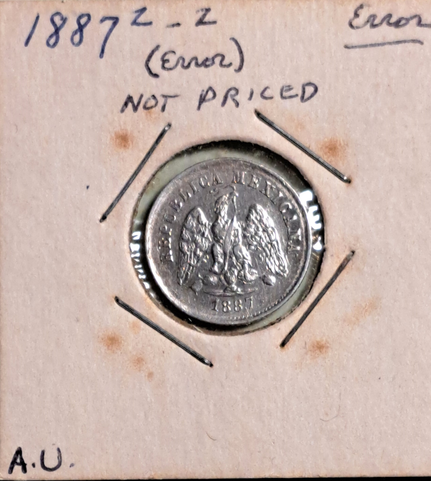 1887 Z_Z Mexico 10 Centavos .903 Silver NICE Coin