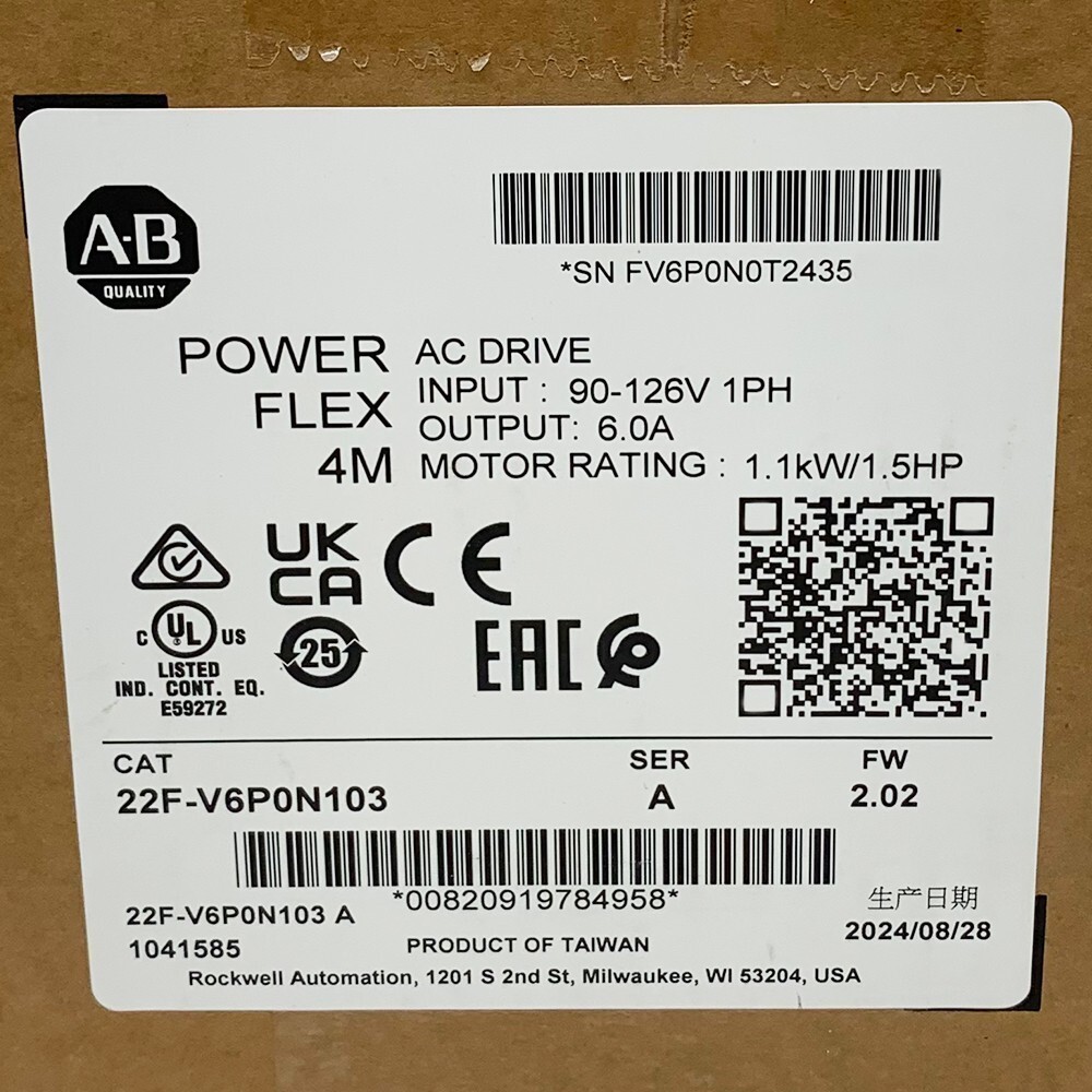 New AB 22F-V6P0N103 Free Shipping New in Box New Factory Sealed PLC