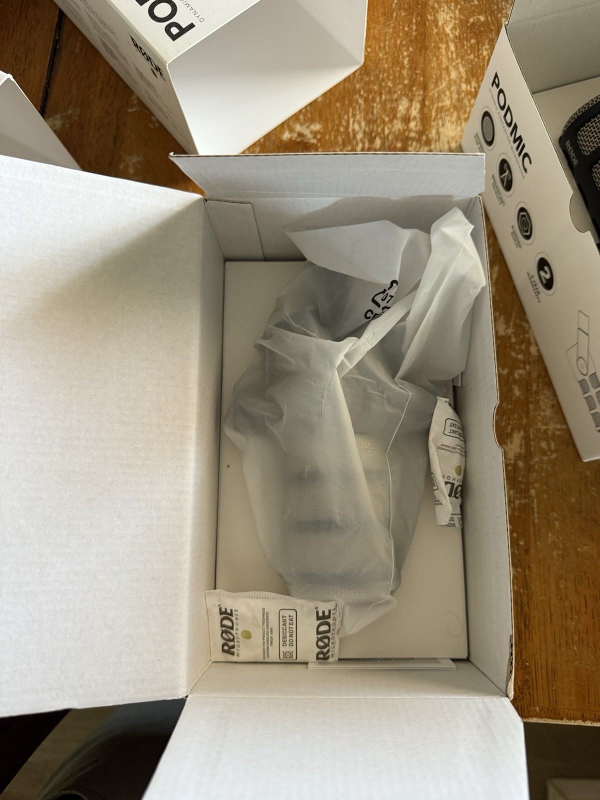 TWO RODE PodMic Dynamic Podcasting Microphones Open Box