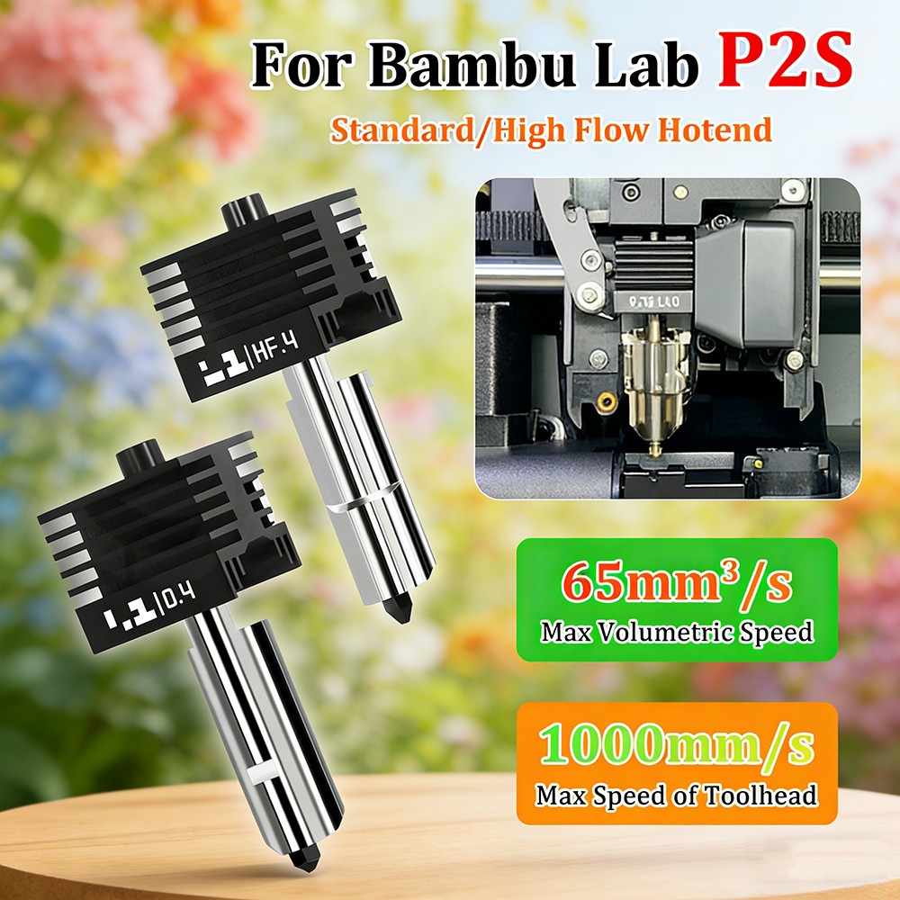 High Flow Hotend Kit For bambu lab P2S H2D Hotend Nozzle Quick Detachable Parts