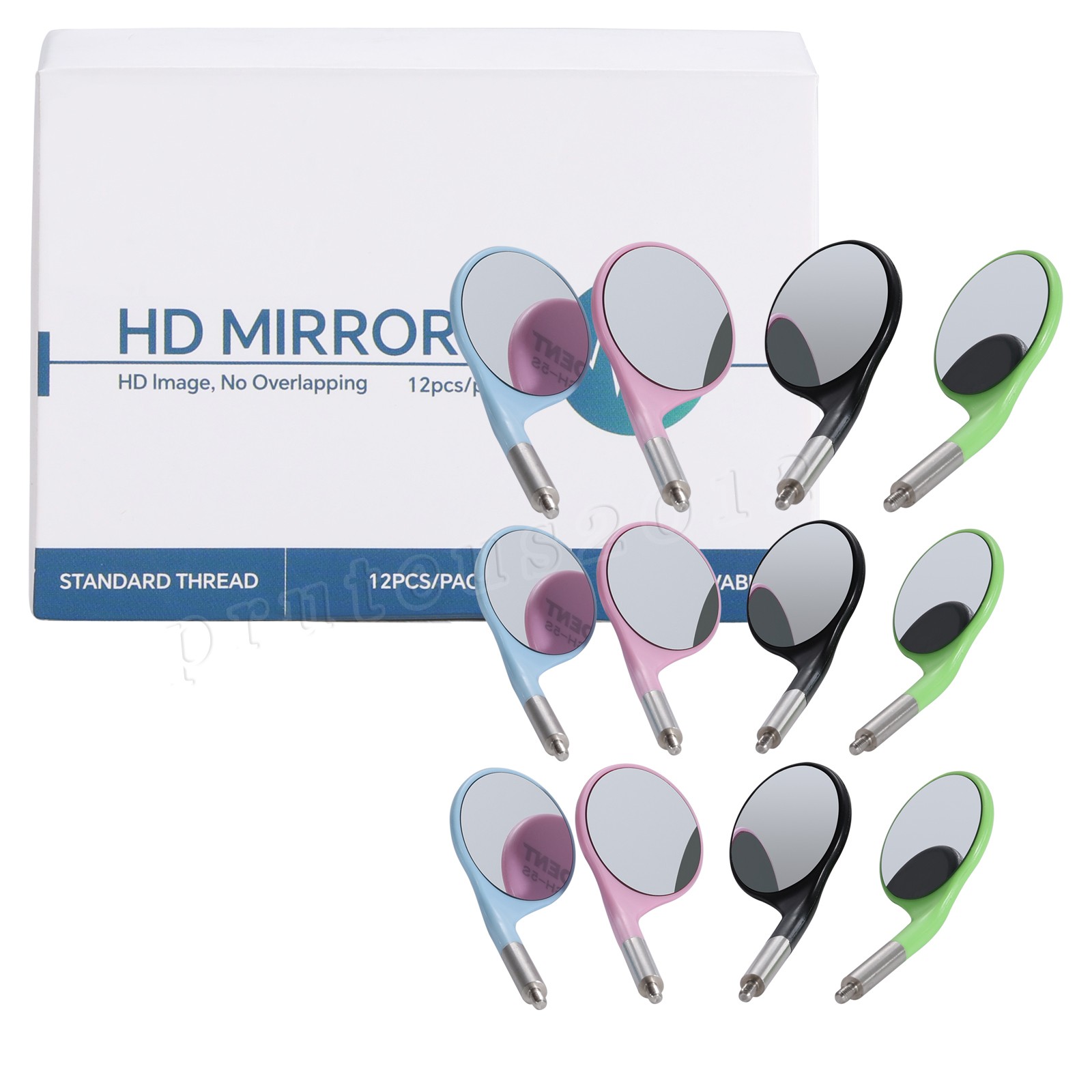 Professional 12 x Dental Mouth Mirror Heads Cone Socket #5