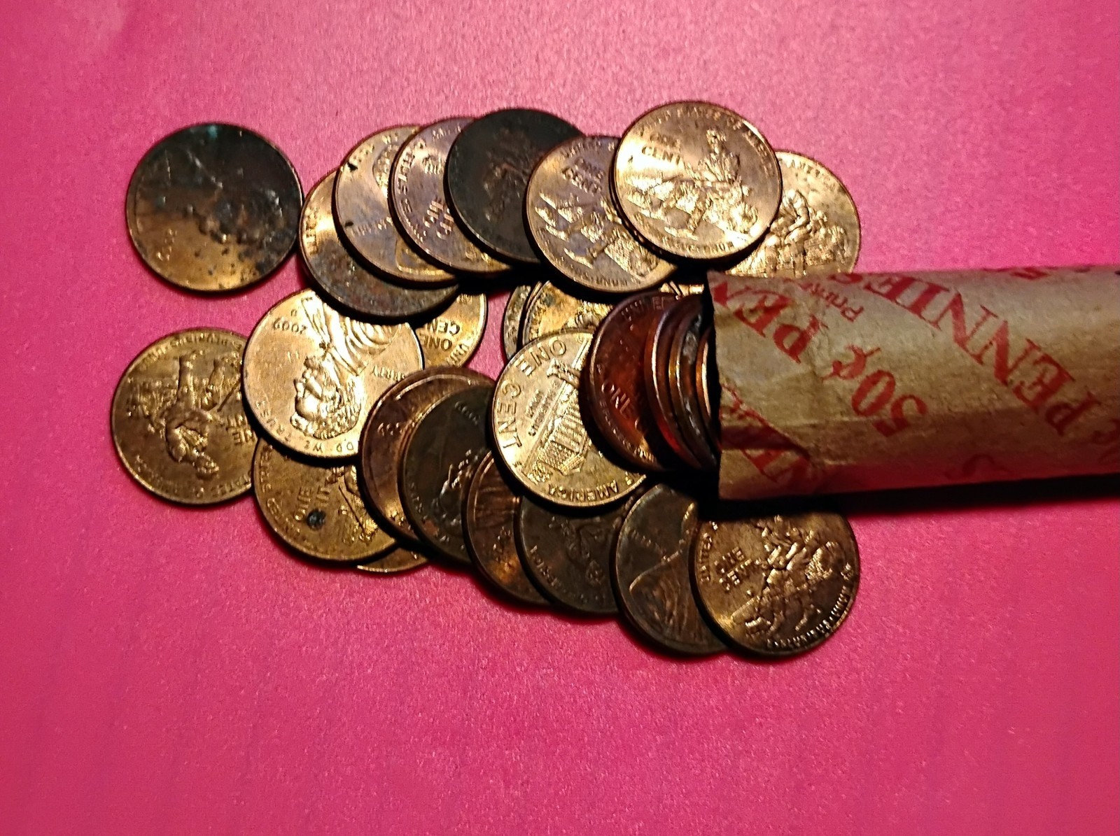 1 Roll 2009 Lincoln Birth Centennial Pennies P&D mints all 4 Designs mixed