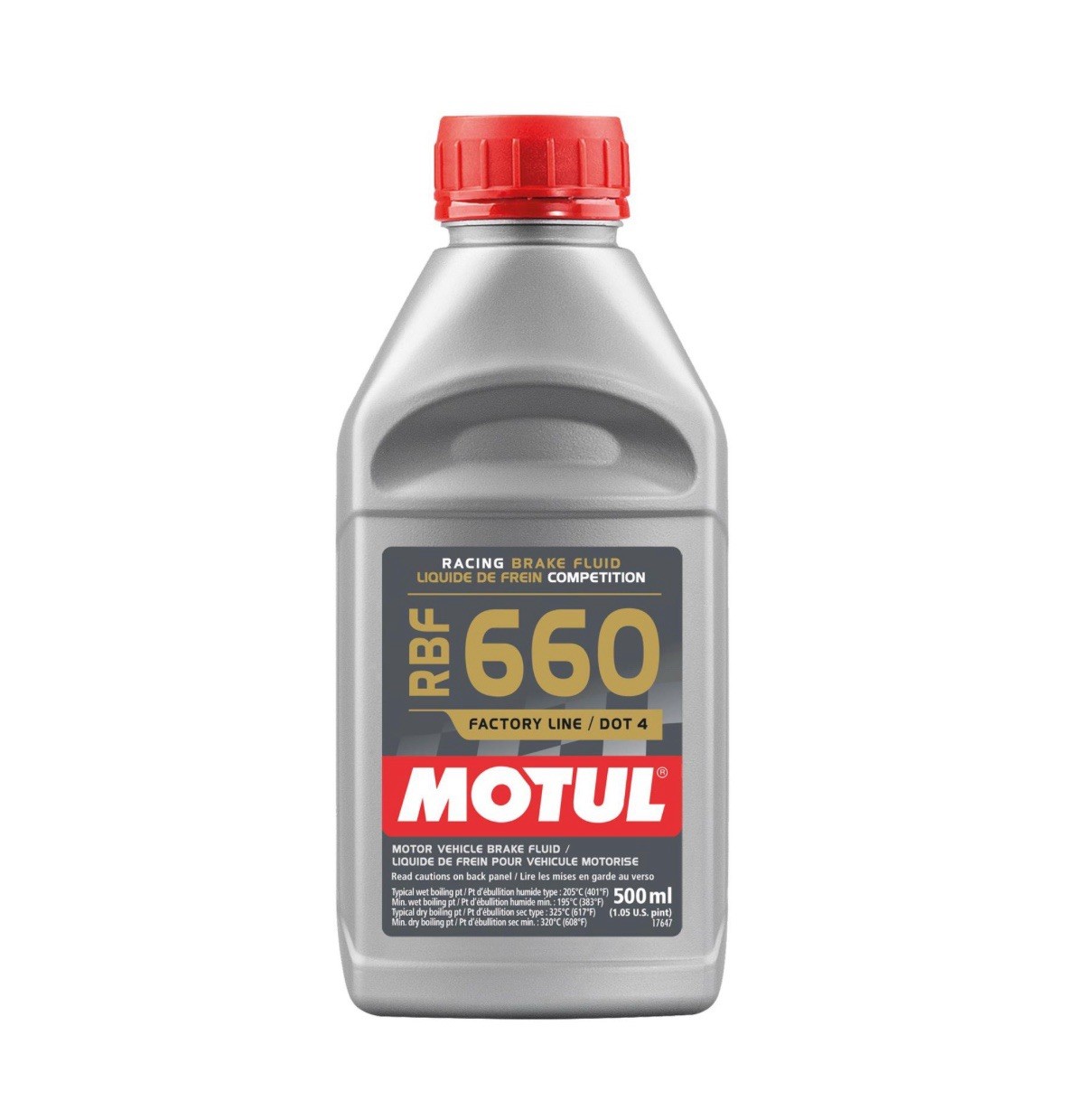 Motul RBF660 Racing Brake Fluid 500ml Dot 4 Case of 12 Bottles