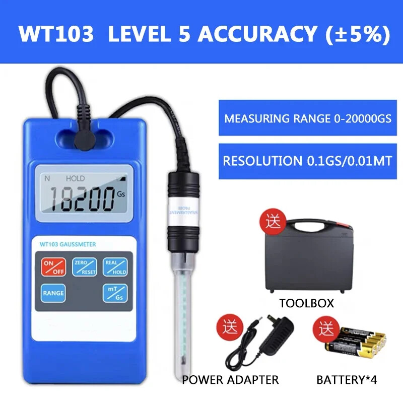 WT103 Digital Instruments Magnetic Detector Magnetic Field Tester Magnetometer