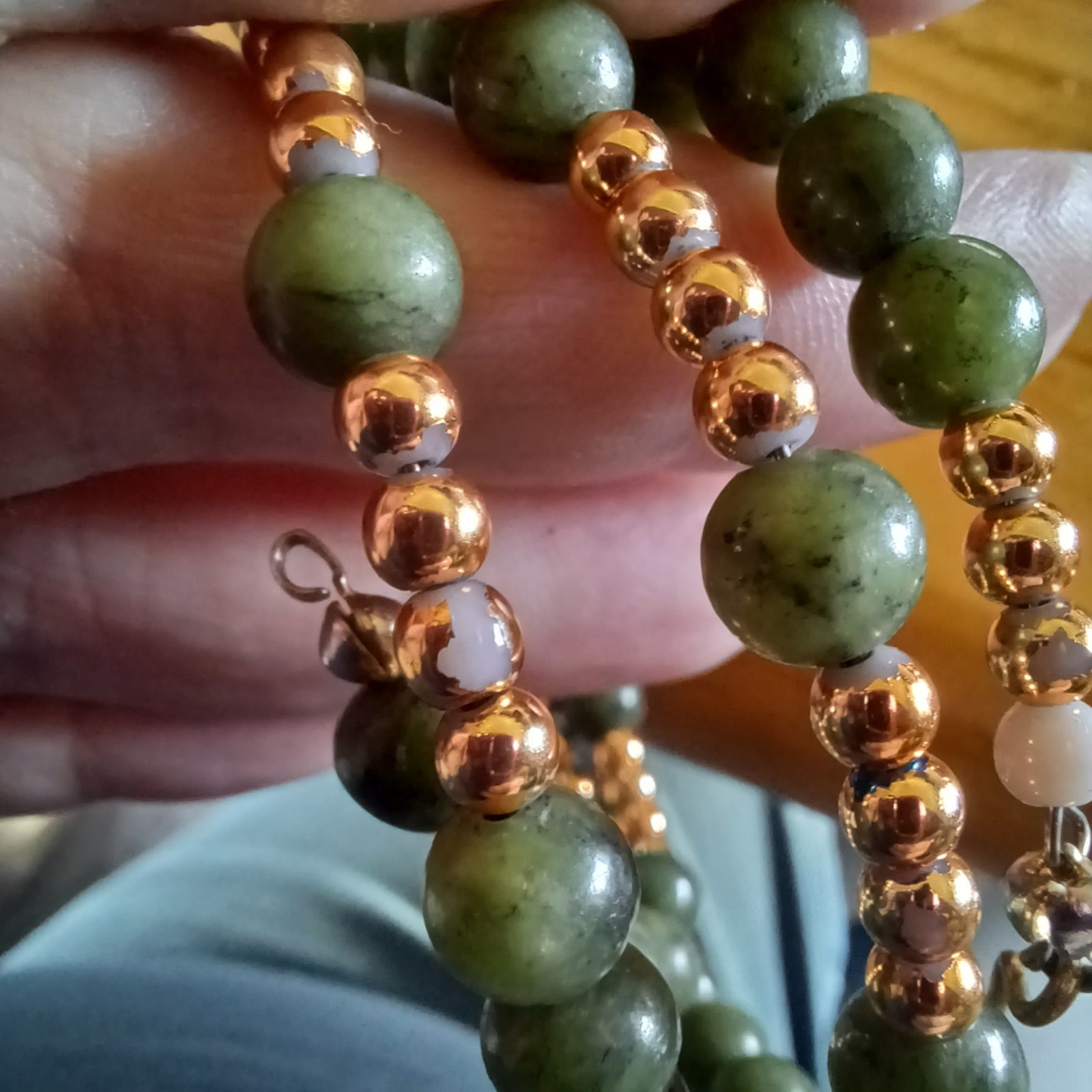 Prehnite Wire Wrap Bracelet