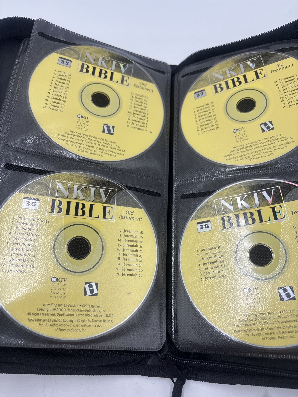 Old & New Testaments NKJV BIBLE Audio CD Hendrickson 2000 COMPLETE Carrying Case