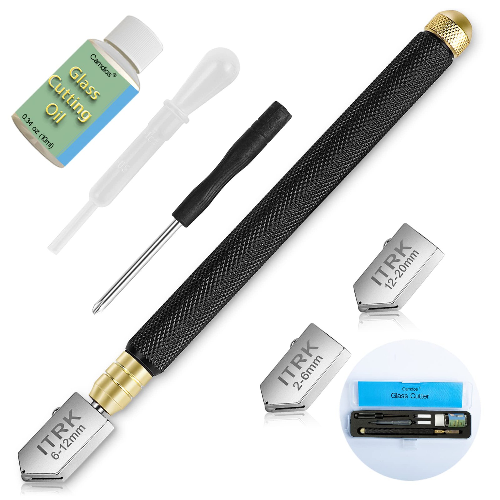 Glass Bottle Cutter Pen with Oil, With Oil