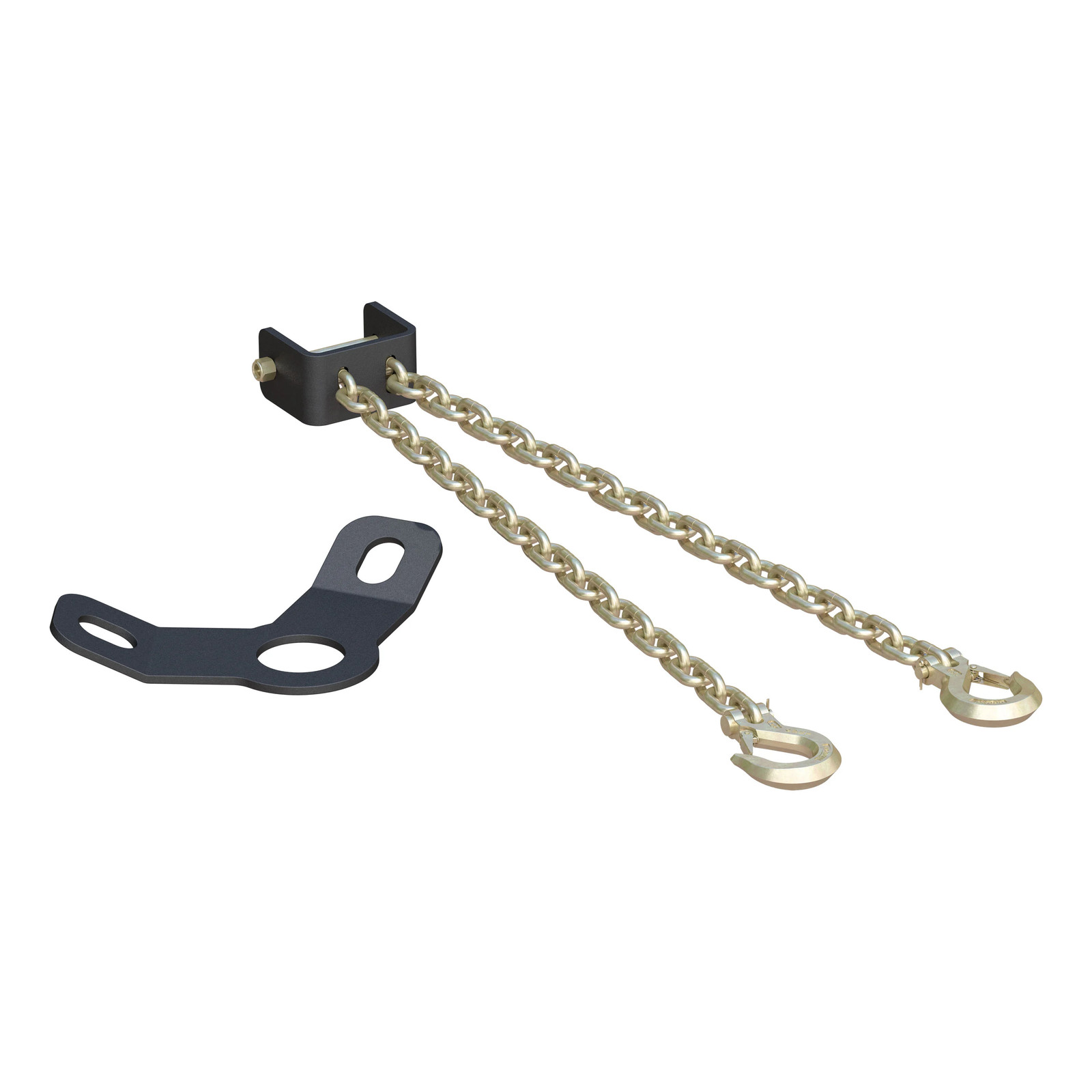 CURT CrossWing 5th Wheel Hitch Safety Chain Assembly, w/ Gooseneck Anchor Plate