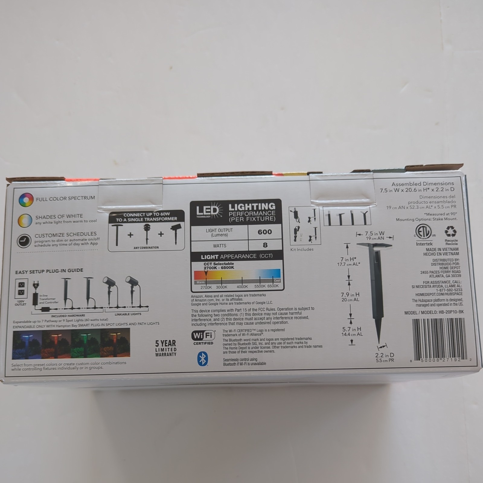 Hampton Bay Smart Color Changing Pathway Light Kit Controller Transformer