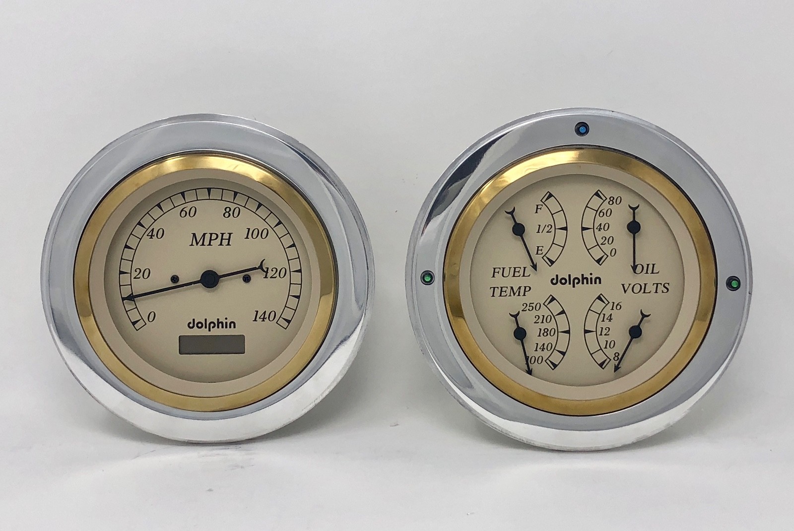 1954 Chevy Truck  5" Gauge Dash Panel Set Billet Insert Gold 54