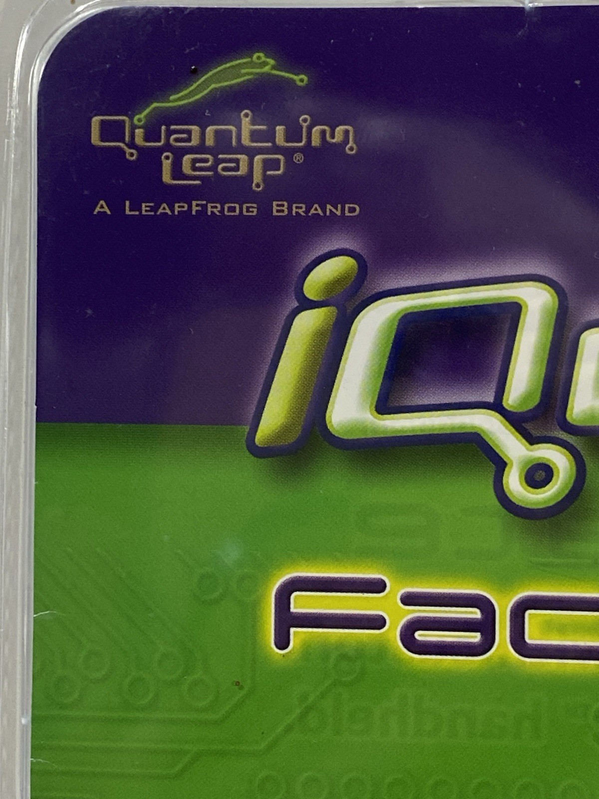 Faceplate for iQuest (from Quantum Leap) Handheld Device- Green on Blue