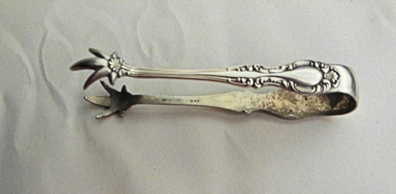 Vintage 1885 R Wallace Sugar Tongs 4.5"