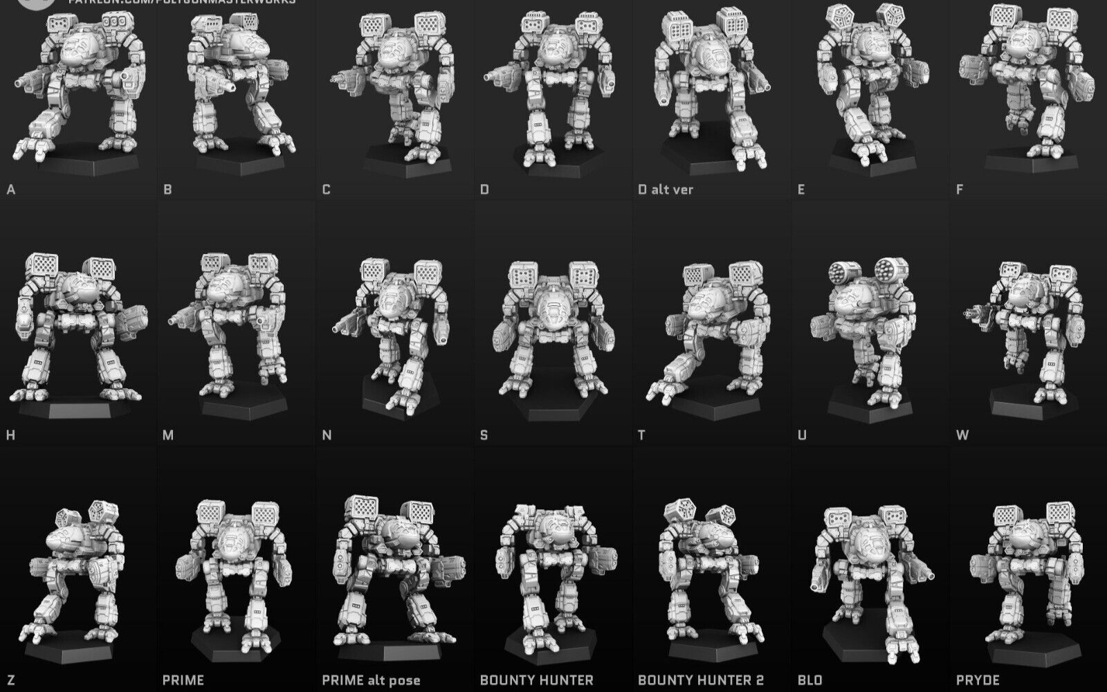 TBR Timber Wolf aka "Mad Cat" Alt Mech For Battletech Mini MWO PMW 21 Vers!