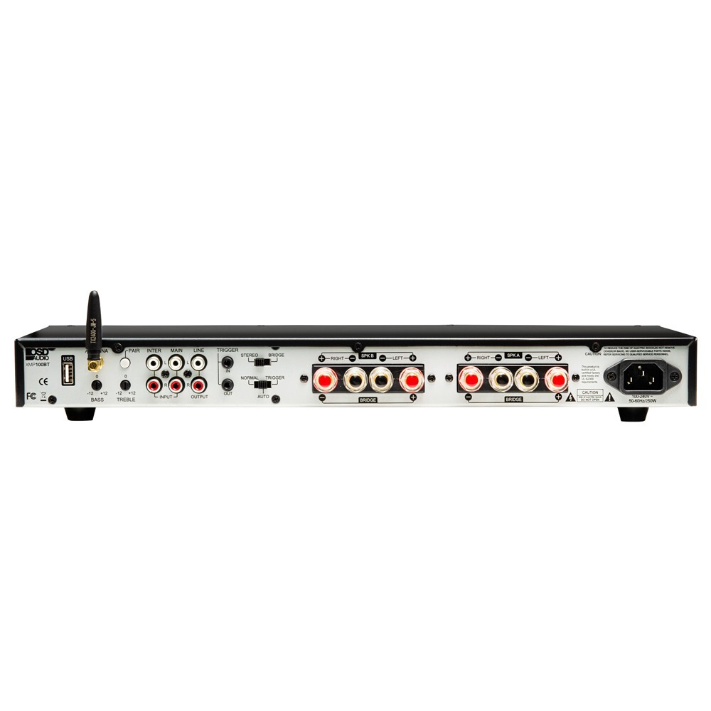 2x100W Bluetooth Stereo Amplifier, Bass & Treble Control, Class D XMP100 GEN2