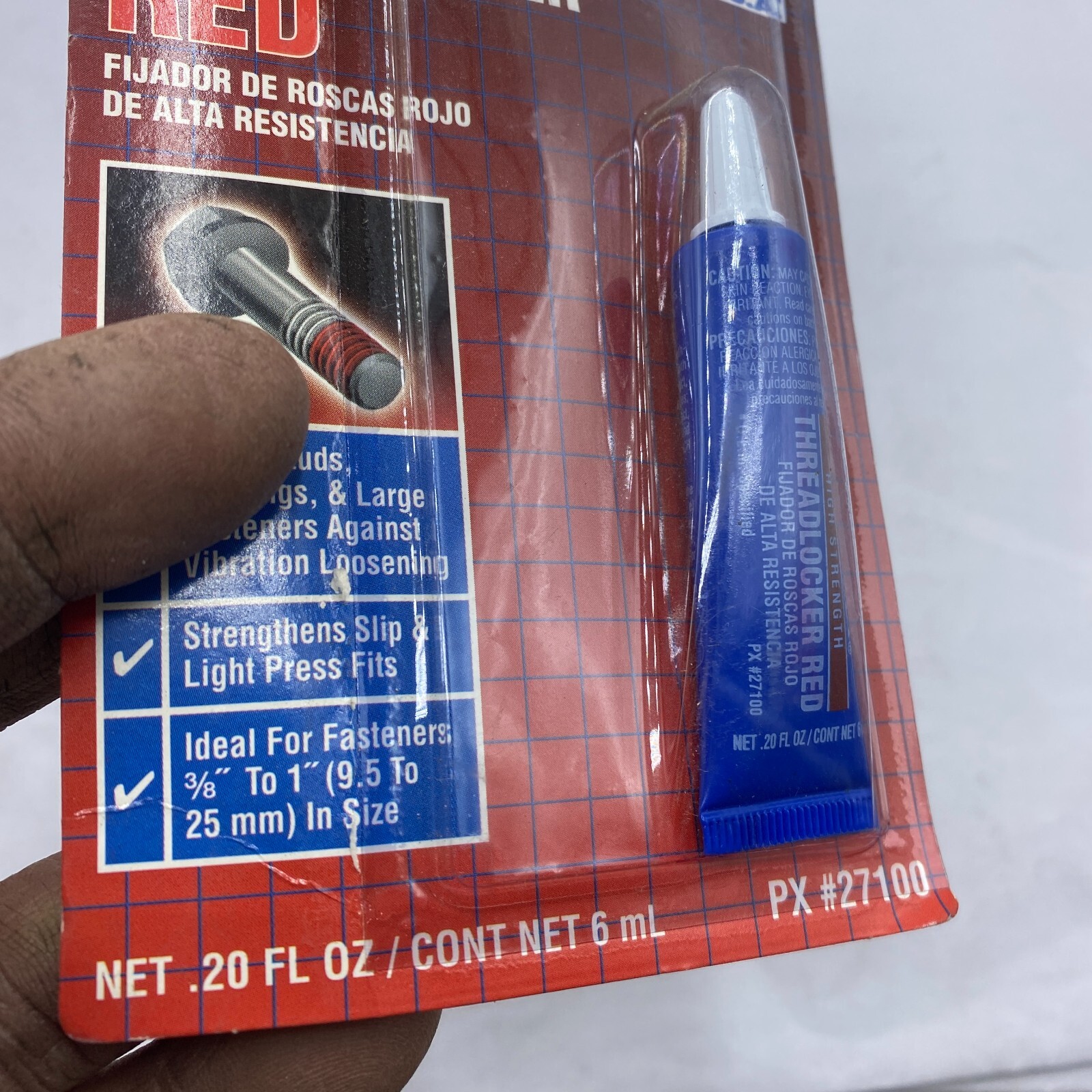 Permatex 27100 High Strength Threadlocker Red .20 oz Tube ⭐
