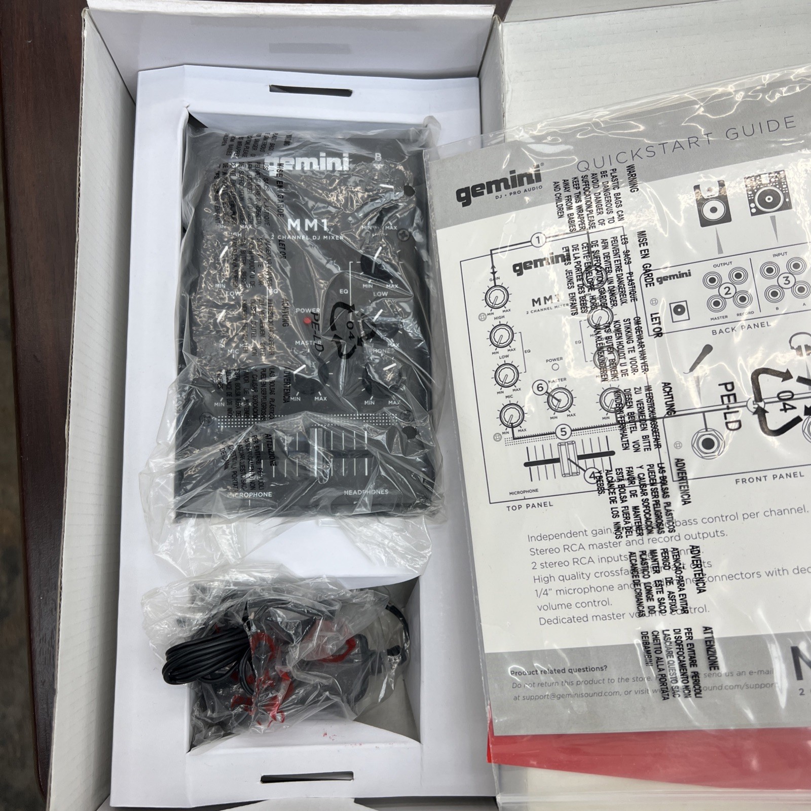 Gemini MM1 2 Channel Audio Mixer