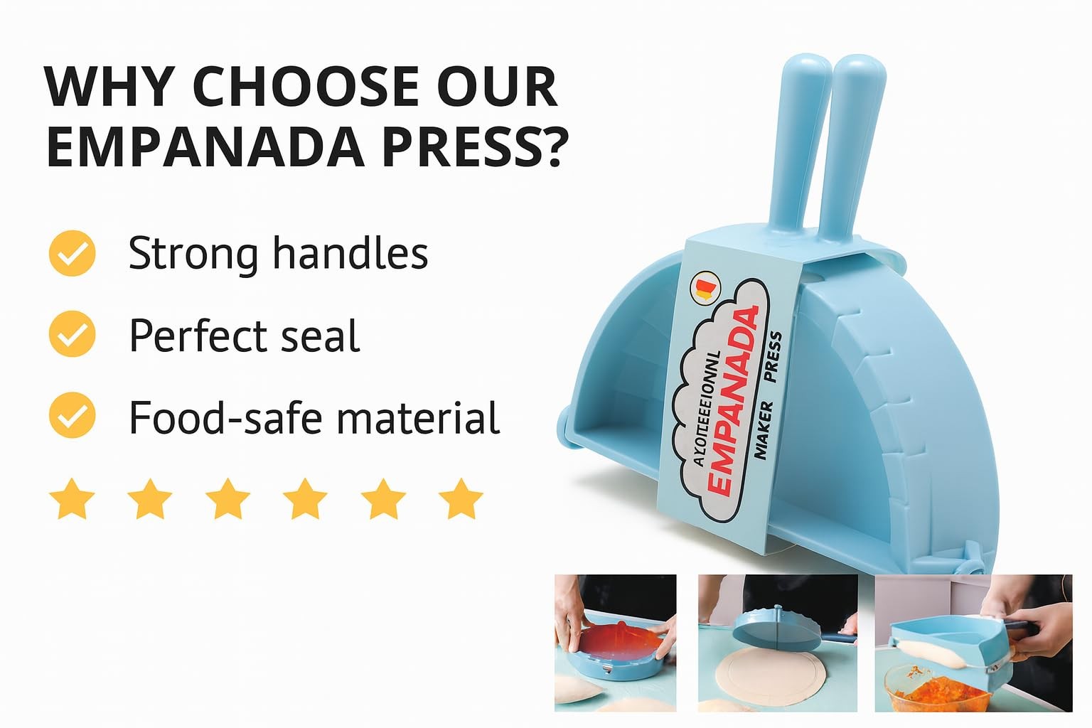 Empanada Maker Press 6 Inch Professional Mold Ravioli Dumpling Tortilla Folder