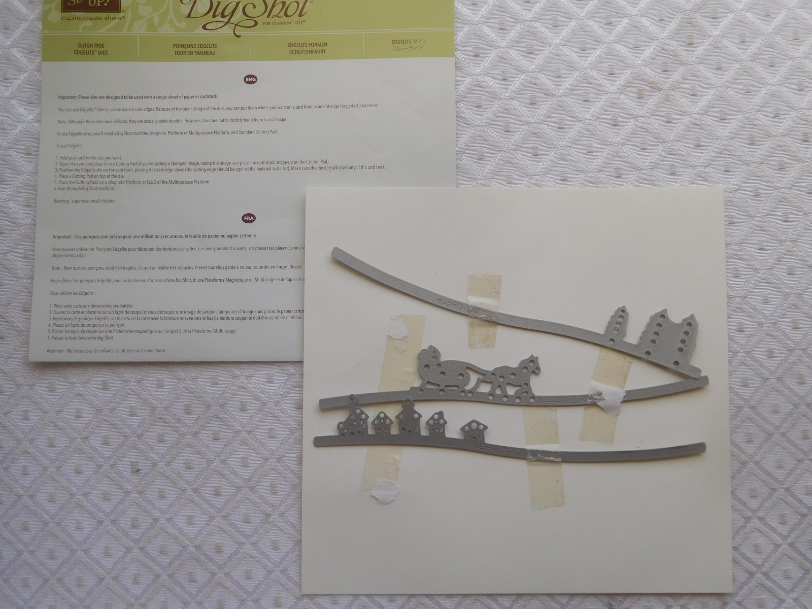 Big Shot Stampin’ Up! Sleigh Ride Edgelits Dies 139670 Sizzix