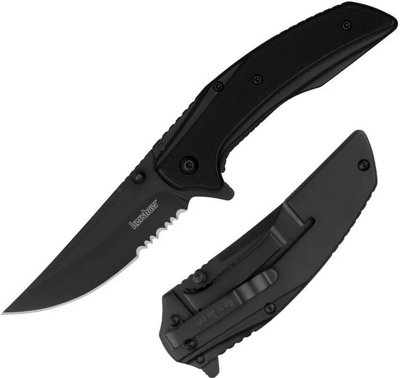 Kershaw Outright Assisted Pocket Knife 8Cr13MoV Steel Blade G10 Handle 8320BLKST