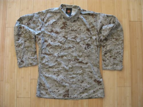 USMC Desert Marpat utilities used MCCUU Small Long Blouse Shirt camoflauge SL