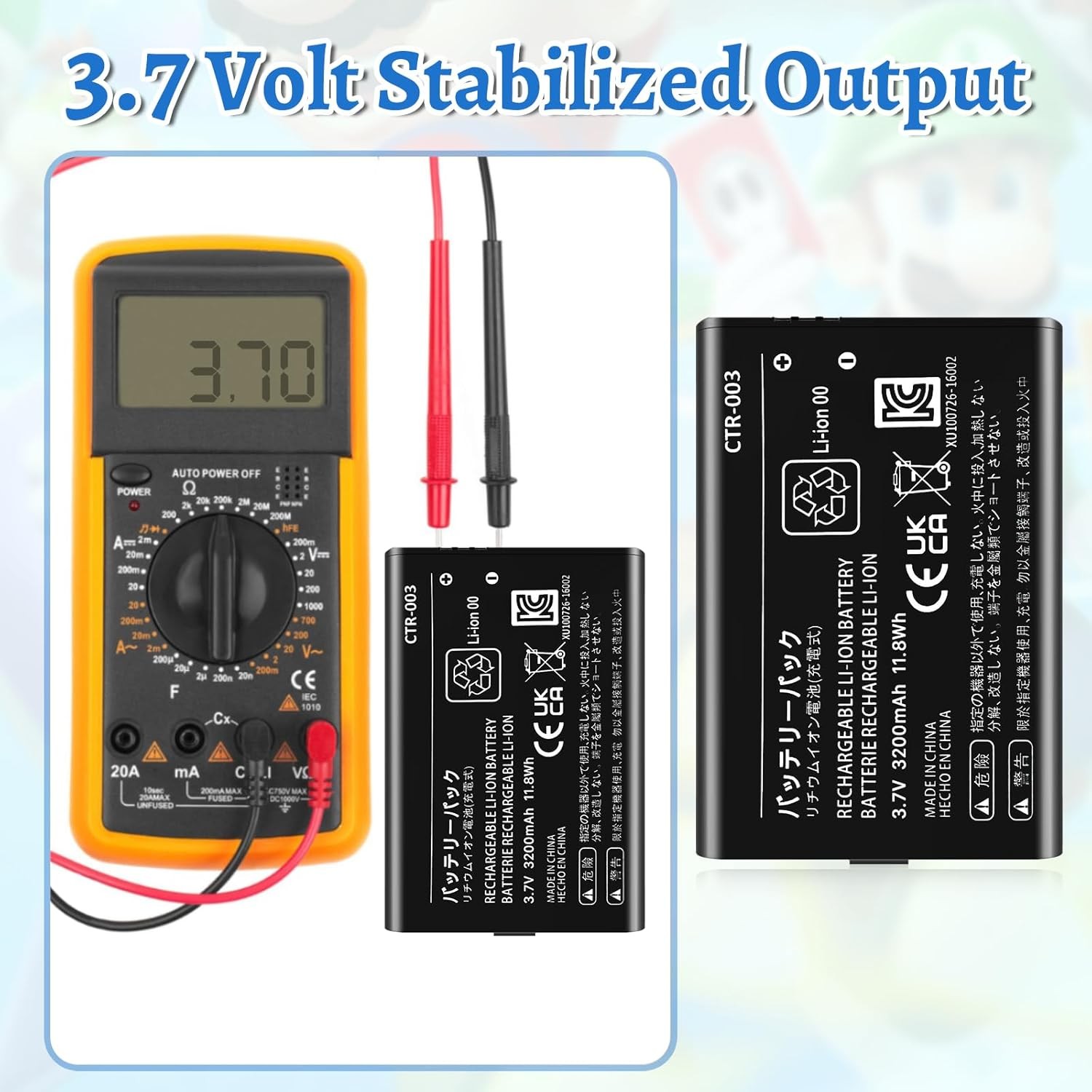 3DS Battery Pack [3200mAh] (2025 New Upgraded),CTR-003 Compatible...