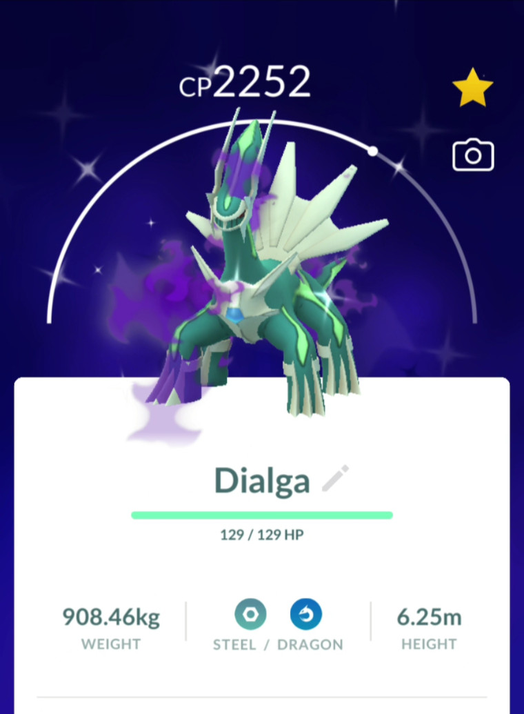 Pokémon Go - Shiny Shadow Dialga - PTC 80K Stardust