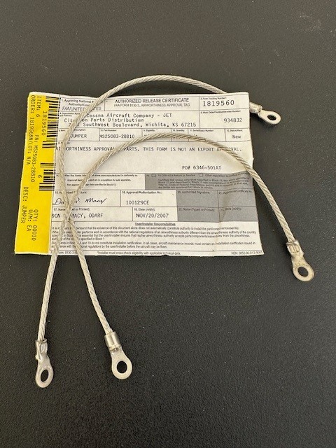 Cessna Aircraft Jumper, P/N MS25083-2BB10 (Lot of 2) (New Surplus) (ST)