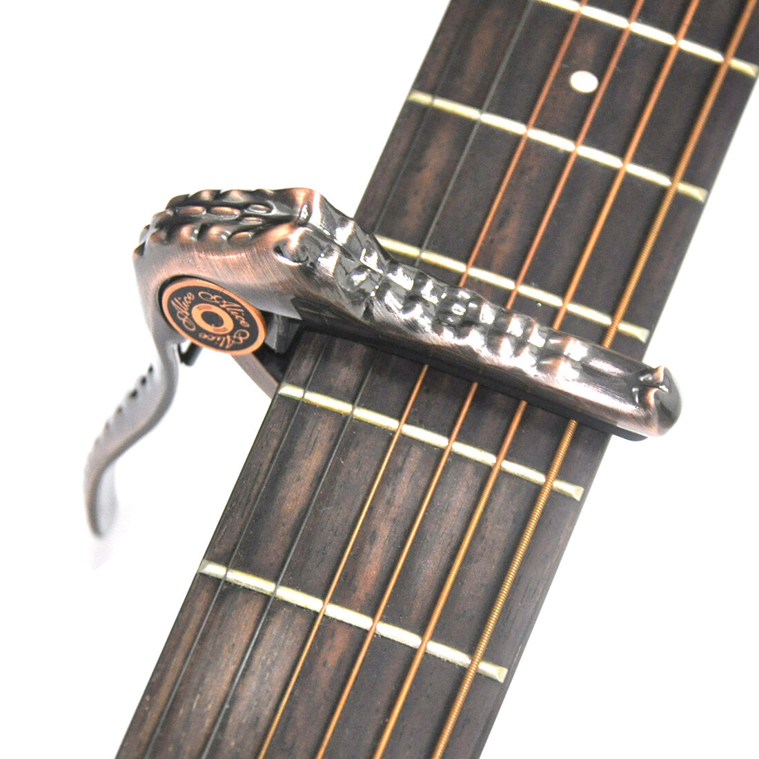 Alice A007Gs/PB Aluminum Alloy Coppery Alligator Guitar Capo for Acoustic Guitar
