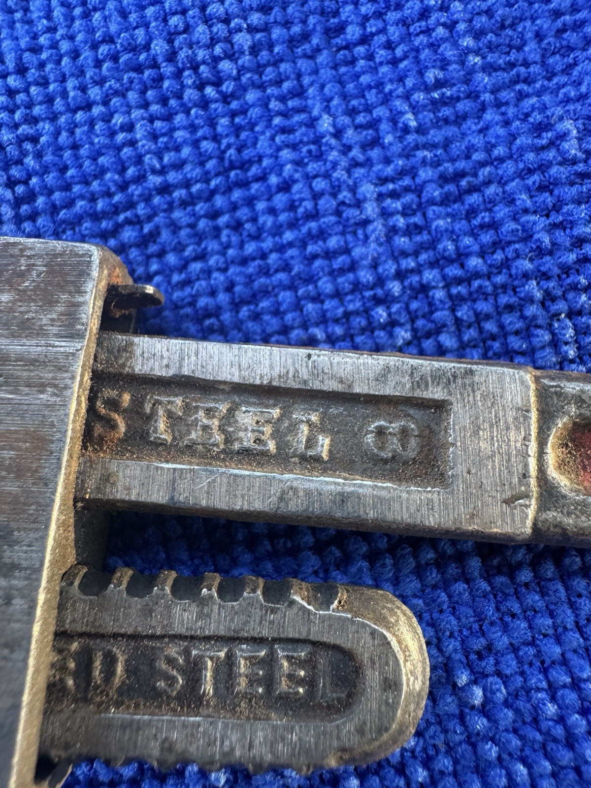 Vintage 8" Mini Pipe Wrench. Marked "STEEL CO. Guaranteed”. (B2)