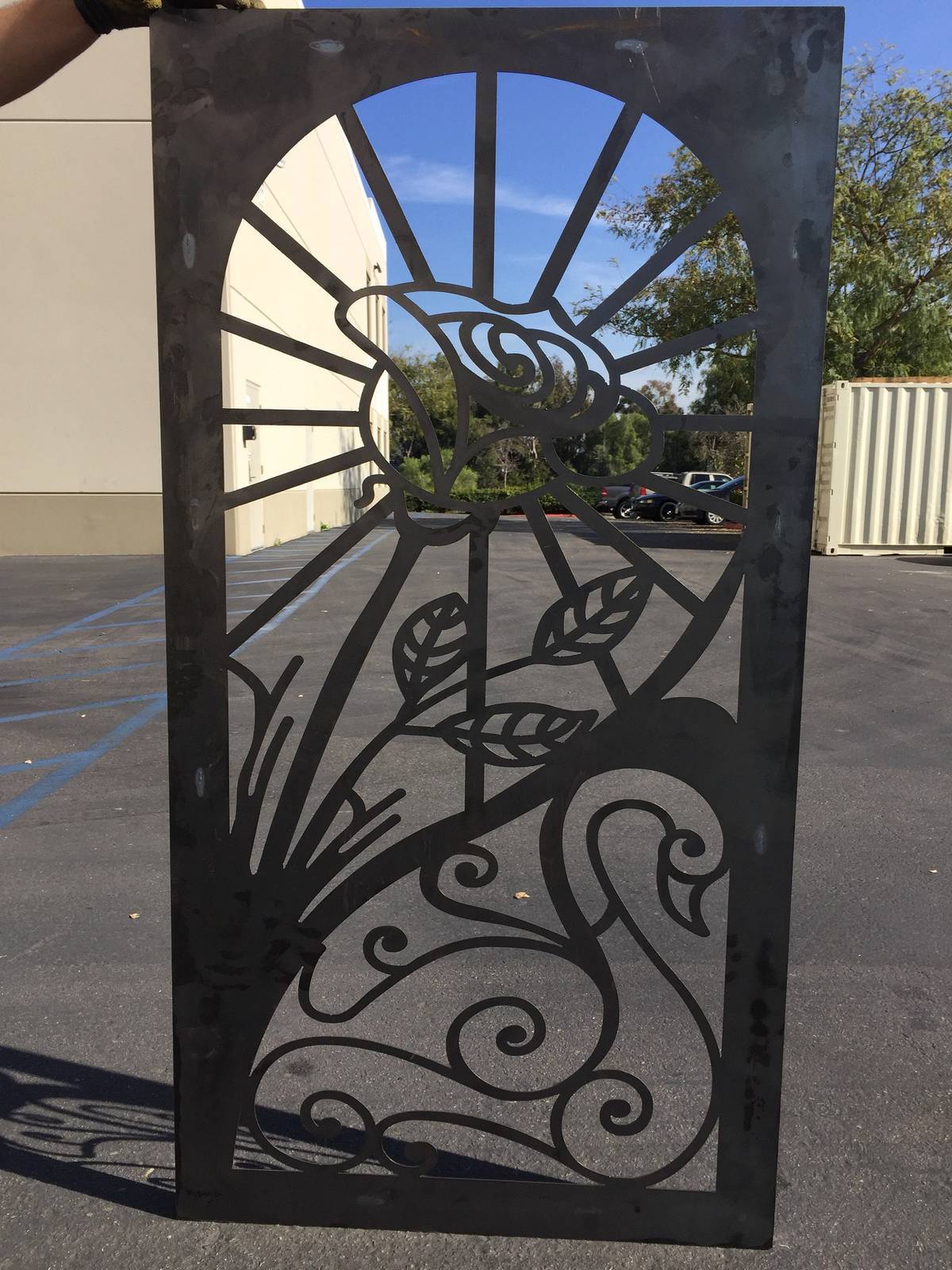 Contemporary modern metal gate, Modern Metal Gate, Custom size Art Pedestrian