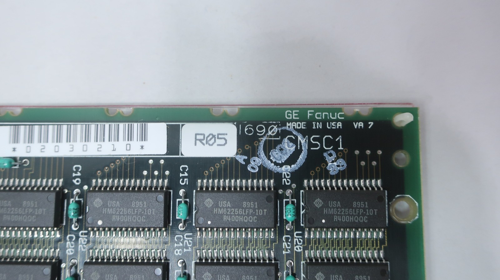 Fanuc IC697 MEM719A 512kb Cmos Expansion Memory Module