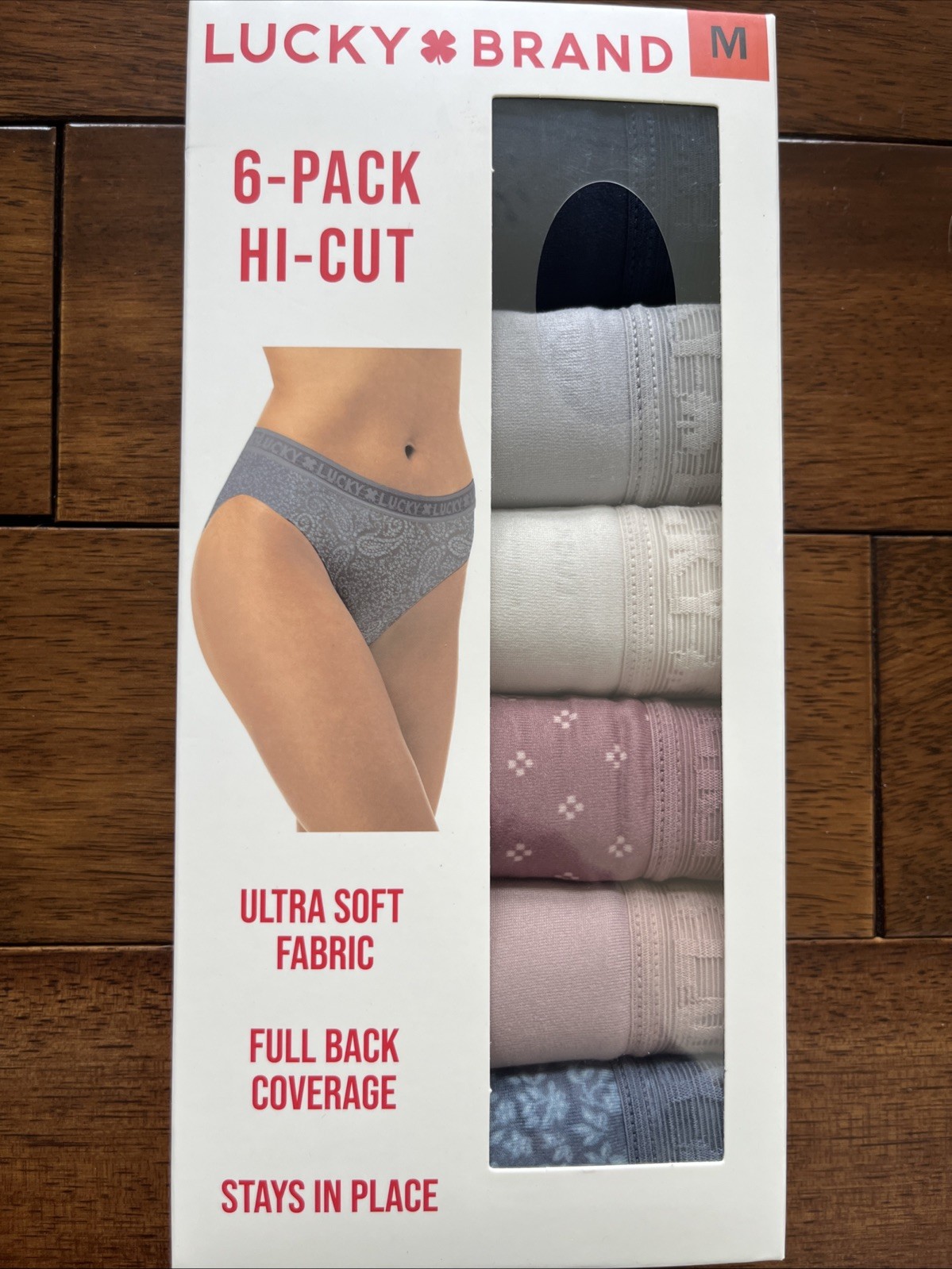 Lucky Brand Women's Hi Cut 6 Pack Panties