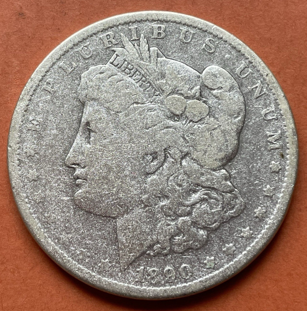 Morgan Silver Dollar 1890P Well Circulated , see abrations.