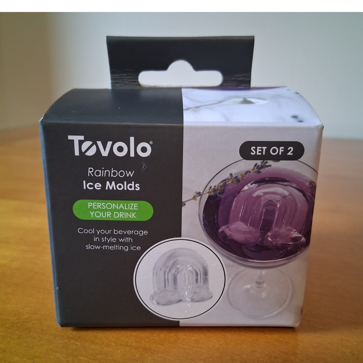 Tovolo Rainbow Silicone Ice Cube Molds Set of 2 Purple BPA Free Dishwasher Safe