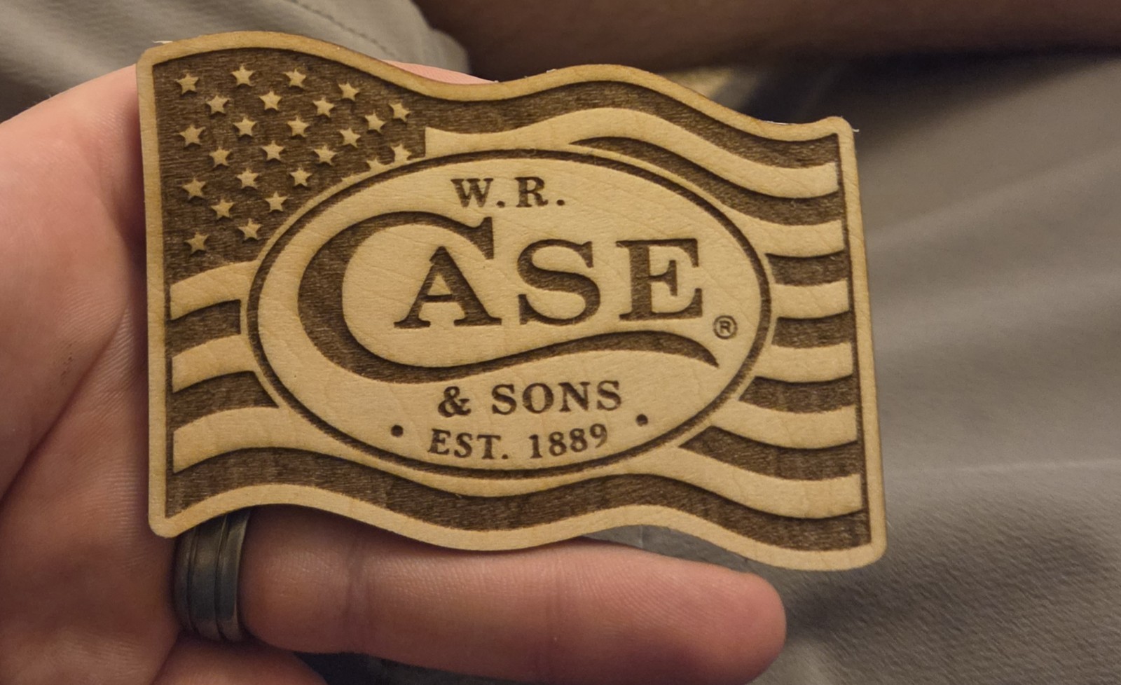 Case XX American Flag Magnet. These Are Custom Design And Laser Engraved By me