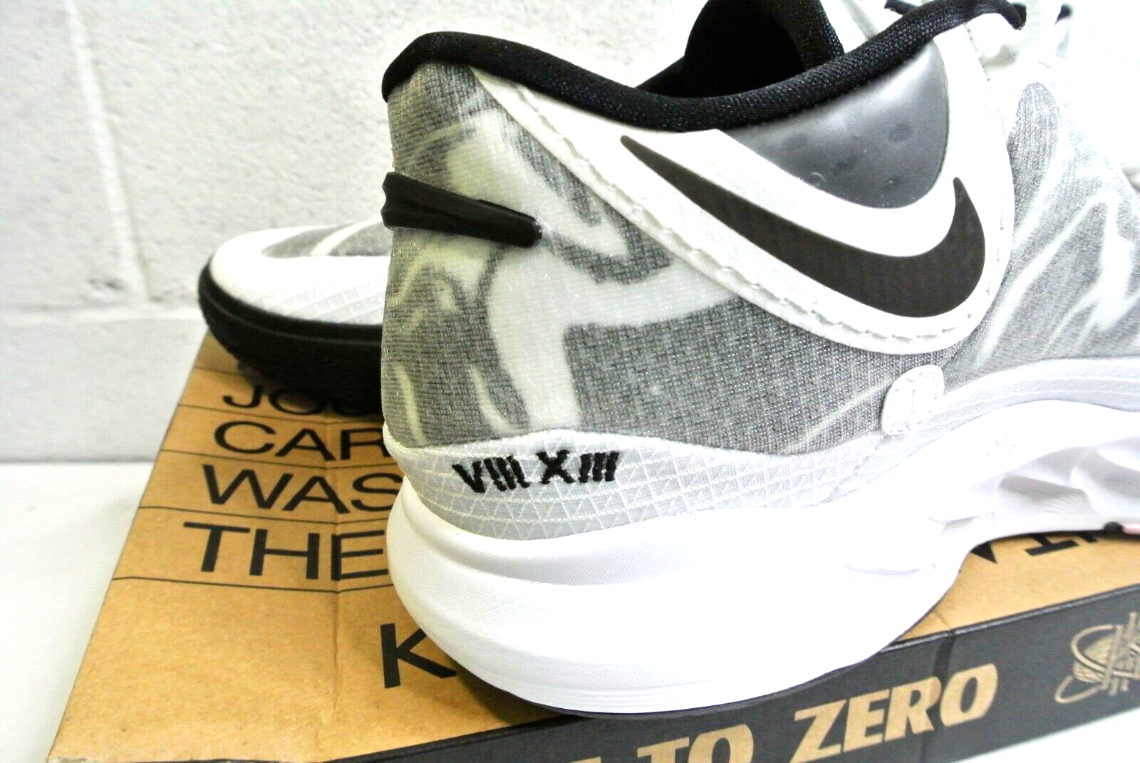 Nike Kyrie 8 - DJ6017-101 Black White Pink Basketball Shoes Size 14 Mens