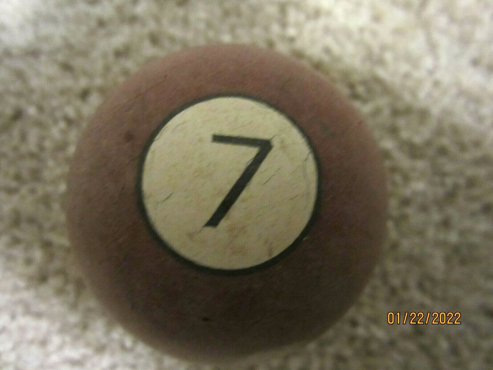 Antique BRUNSWICK #7 Billiard Pool Ball