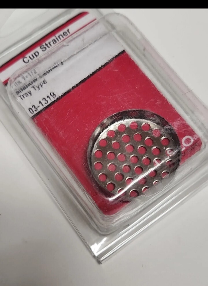 LASCO  1-1/2-Inch Diameter Shallow Chrome Finish Laundry Tube Strainer Cup