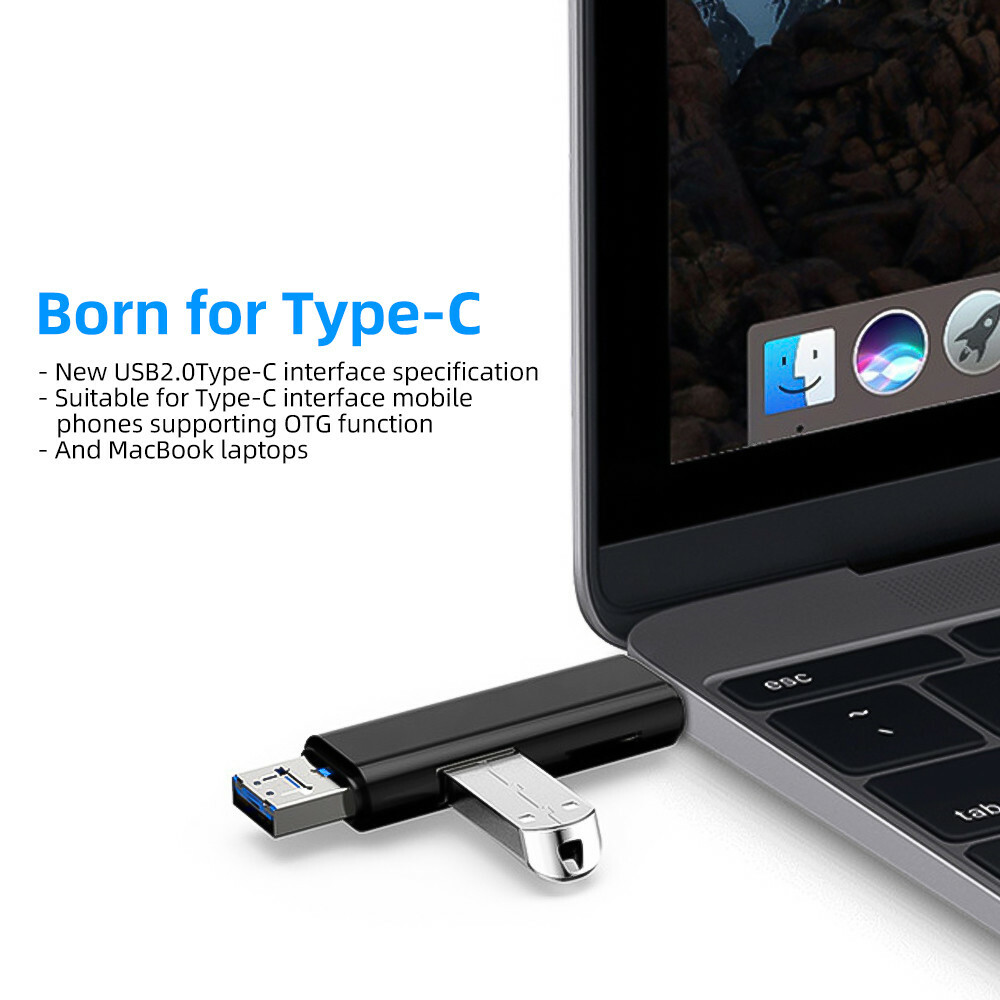 Card Reader USB 3.0 Micro USB Type C MicroSD OTG Memory Adapter Laptop Computer