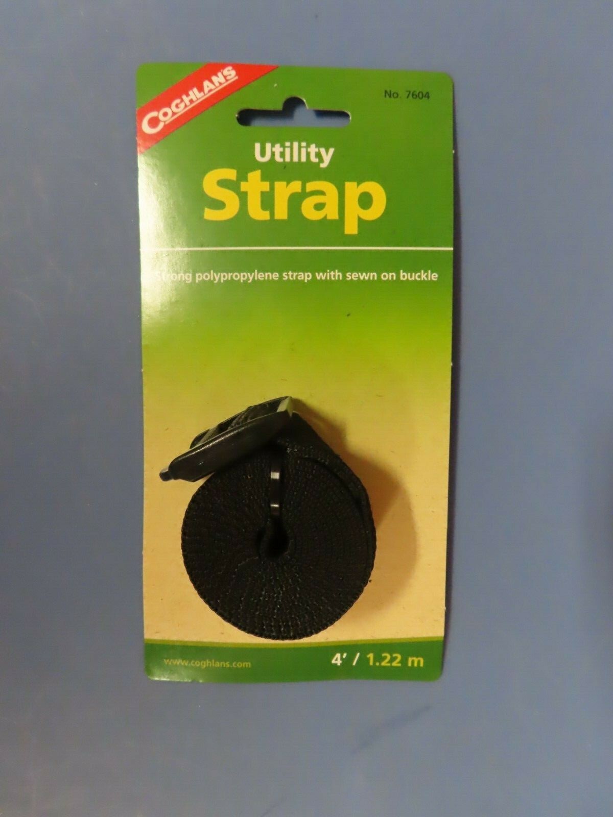 Coghlan's Utility Strap Black 1" x 4' long. Polypropylene # 7604 NEW