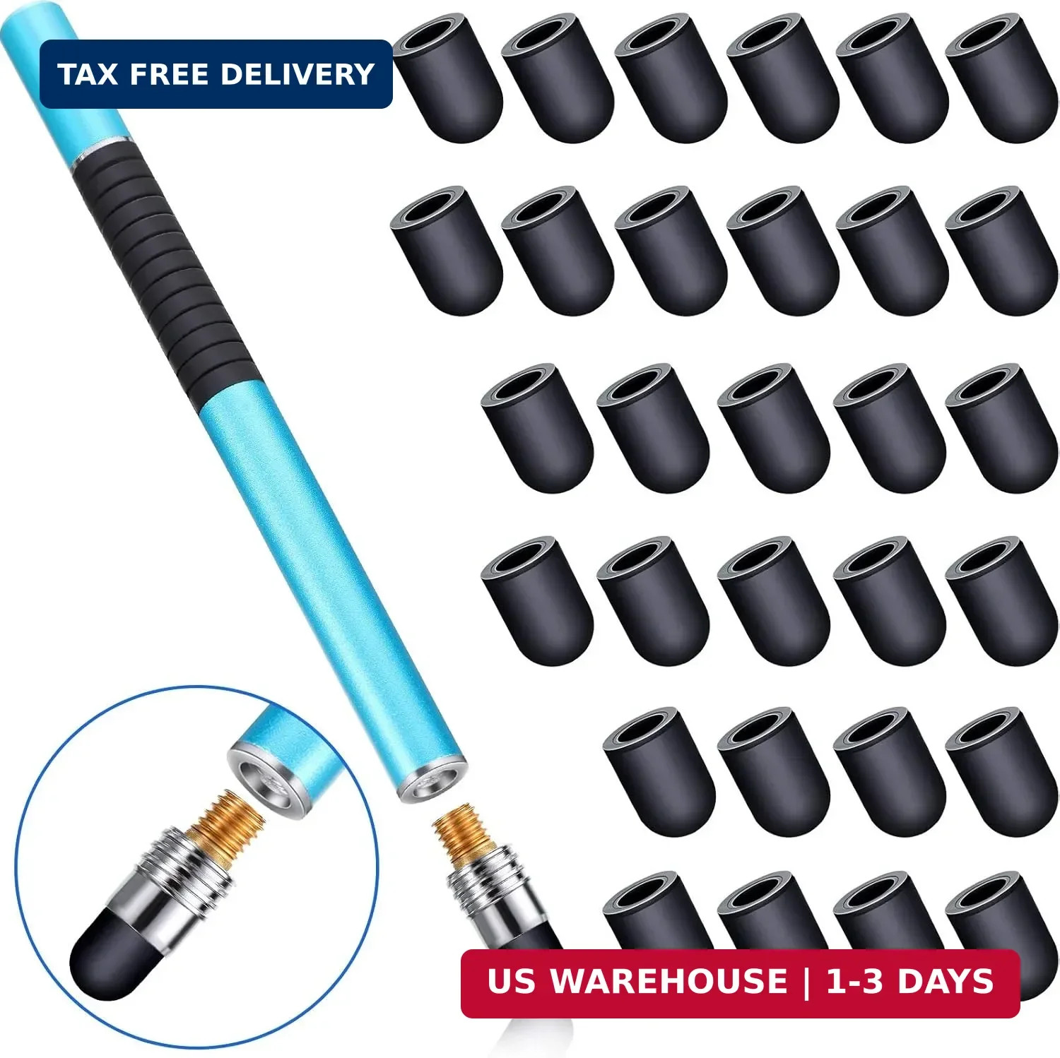 30 Pieces Replacement Stylus Tips Conductive touch screen Pens Tips Capacitive S