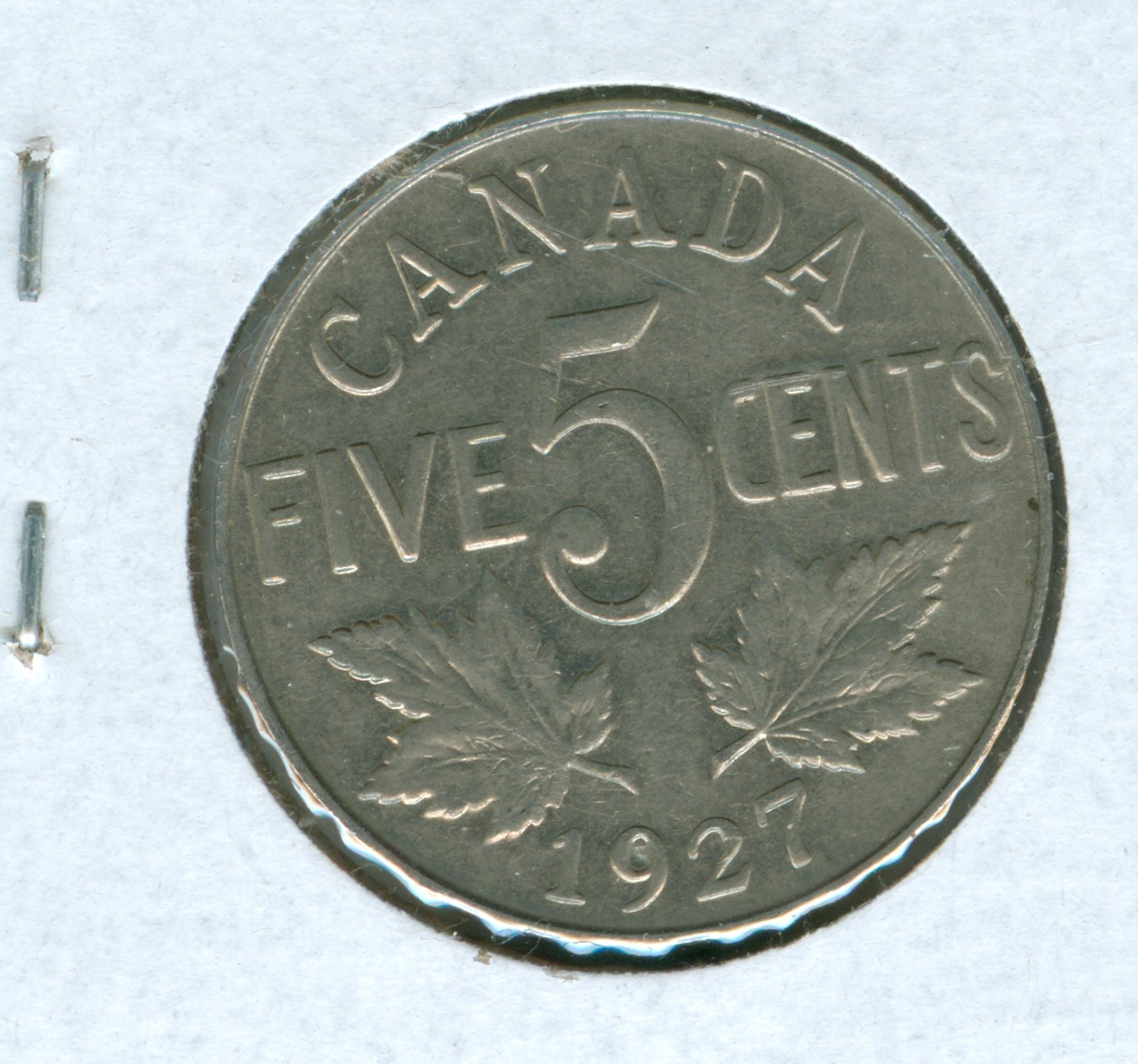 CANADA 1907 FIVE CENT SILVER ---AU/UNC