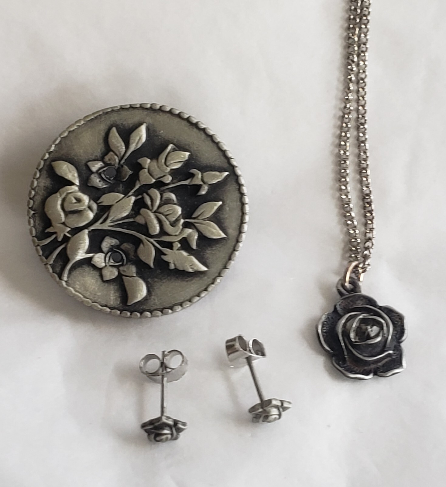 Floral Theme Trinket Jewelry Set