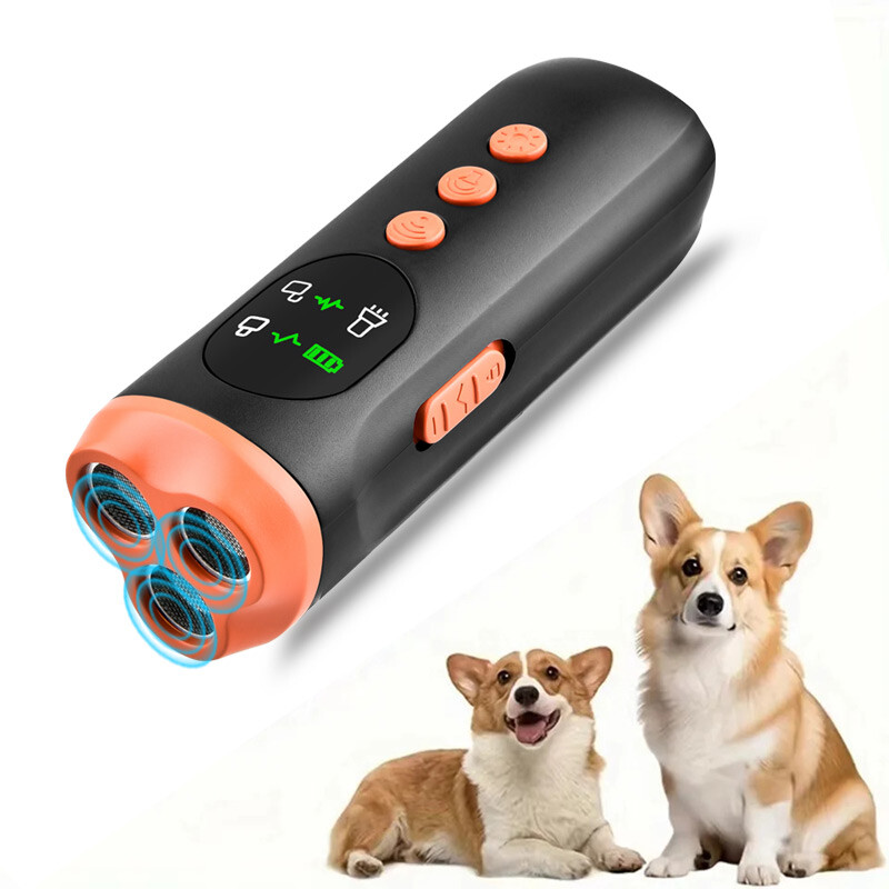Flashlight&Display Sonic Trainer Anti-Bark Ultrasonic Controller Dog Deterrent