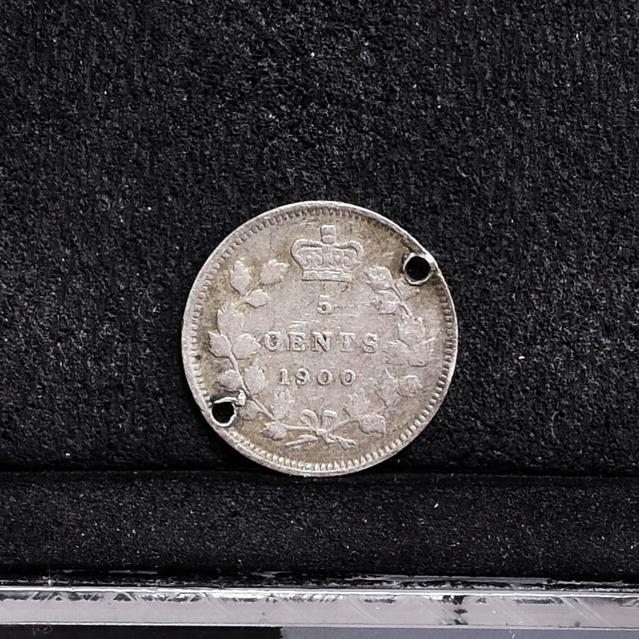 1900 Canada Silver 5 Cents - Round 0 - Fine Details (#35963)