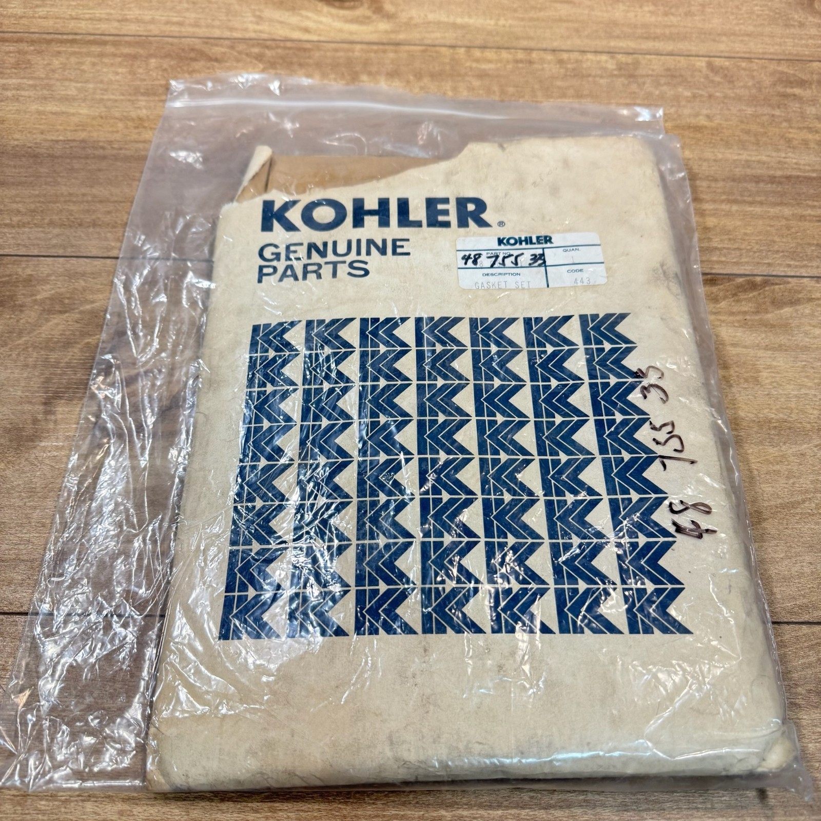 New KOHLER OEM NOS GASKET SET / 48-755-33