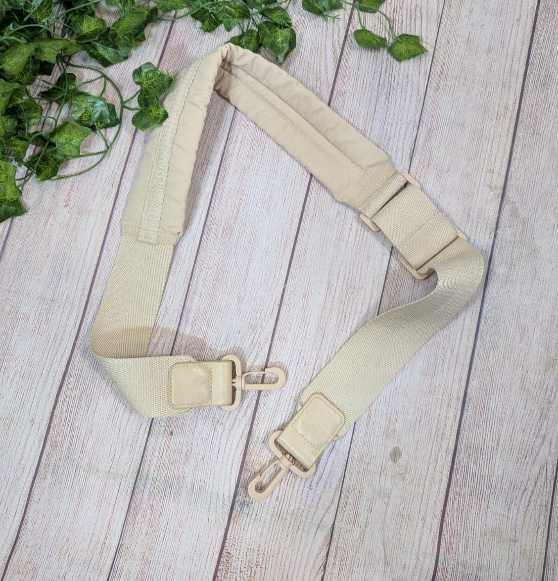 BEIS Padded Strap in Beige for Beige Bag Strap