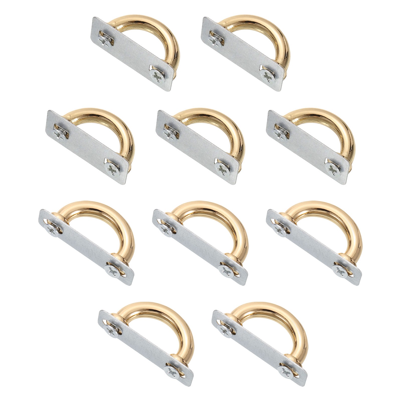 10Pcs Arch Bridge Buckle Metal D-Ring Connector 16mm 13mm Light Gold