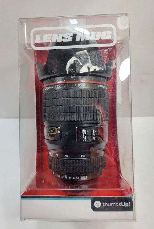 New Realistic-looking Camera Lens Mug with detachable lens cover lid